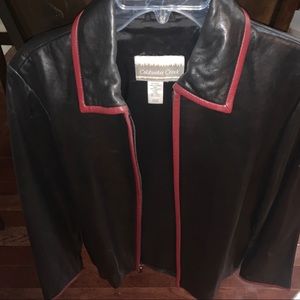 Beautiful like new condition soft leather 2 toned jacket. Great quality